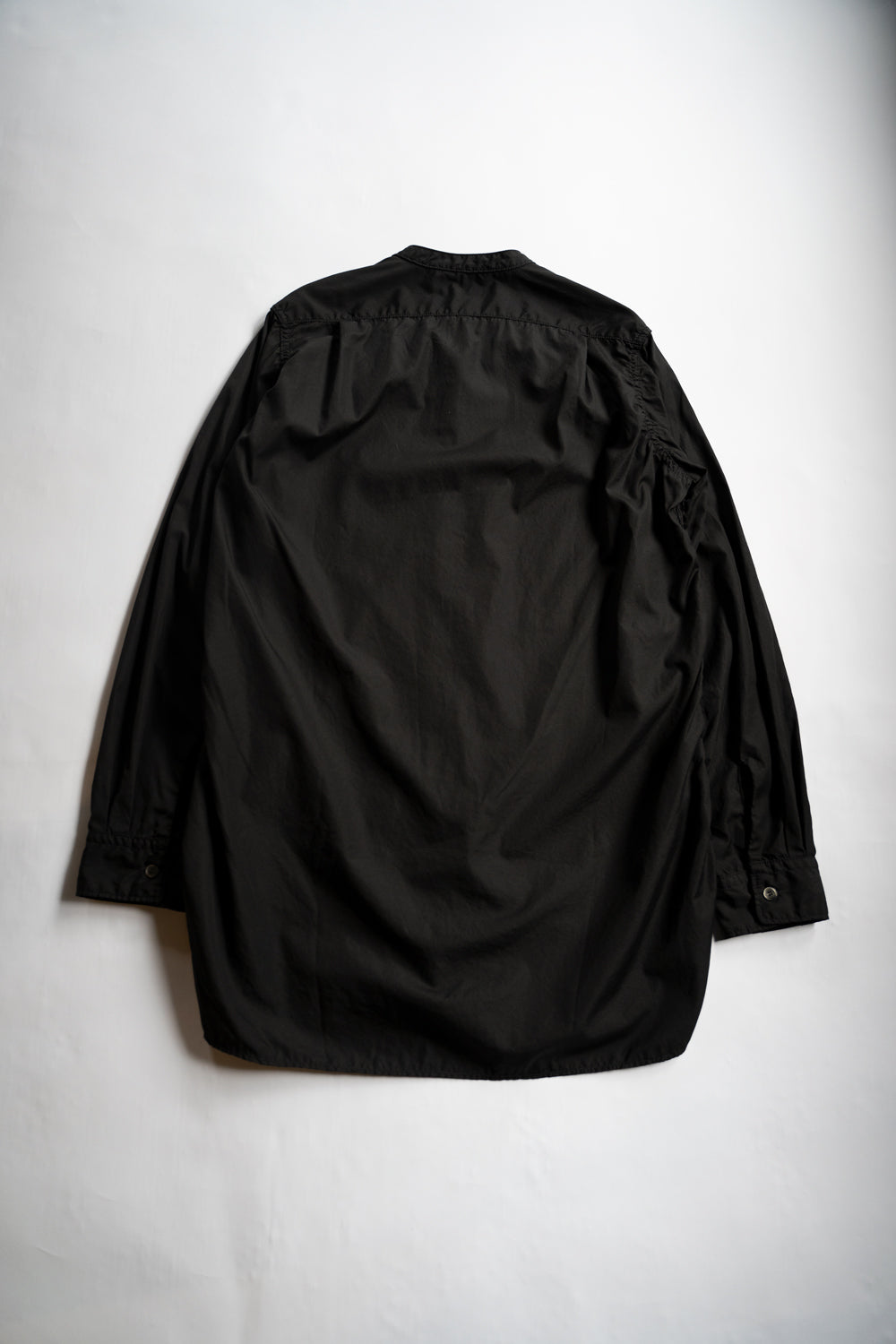 SH06 S  長丈2本針スタンドカラーシャツ(BLACK)