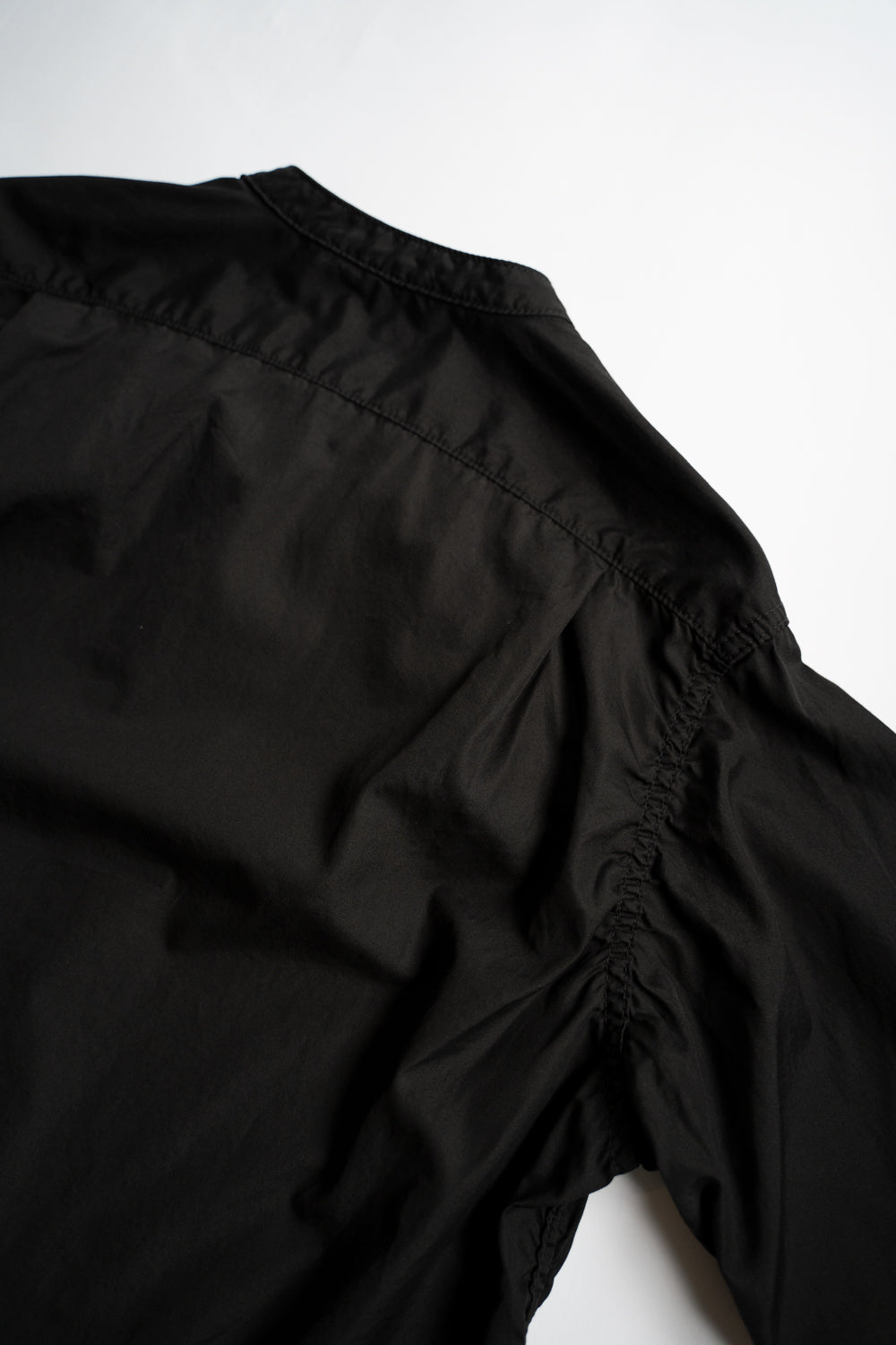 SH06 S  長丈2本針スタンドカラーシャツ(BLACK)
