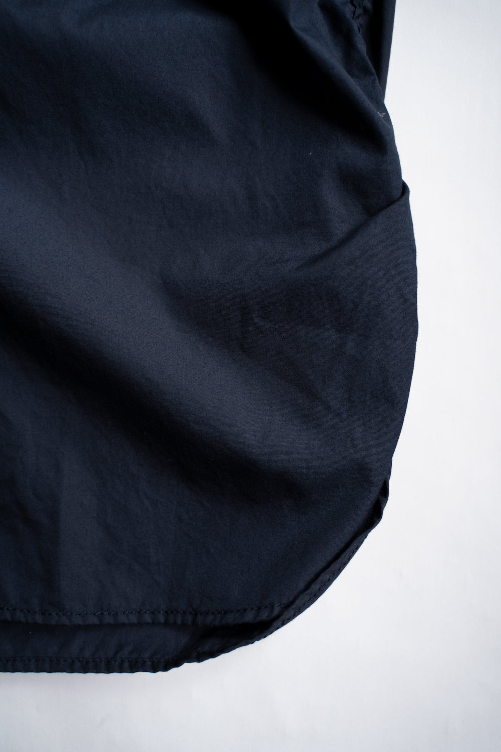 SH06 S 長丈2本針スタンドカラーシャツ(NAVY)