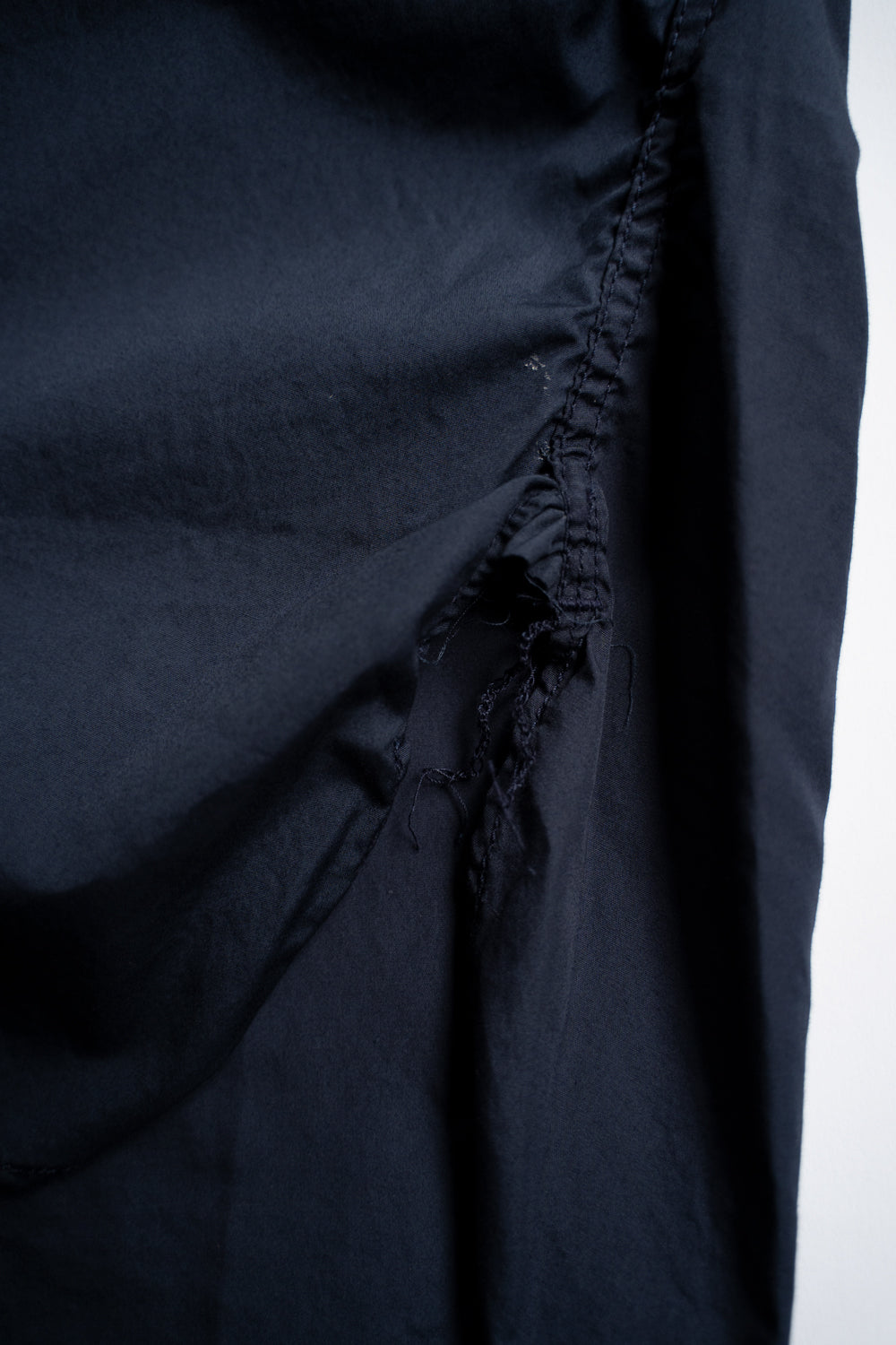 SH06 S 長丈2本針スタンドカラーシャツ(NAVY)