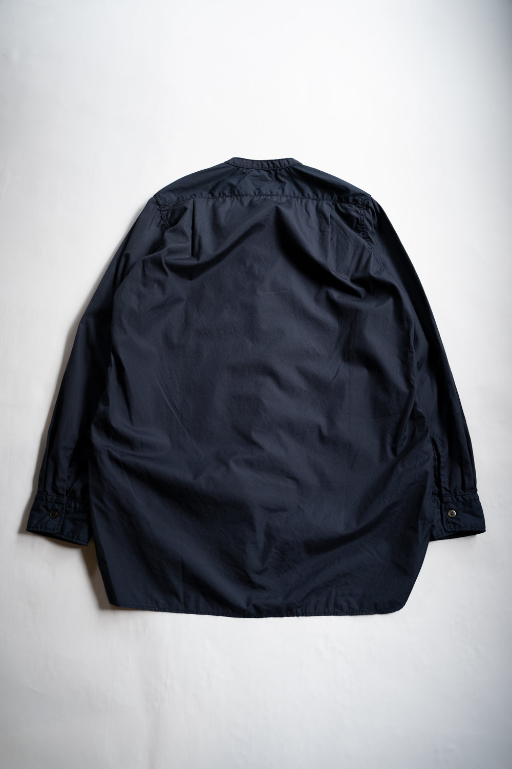 SH06 S 長丈2本針スタンドカラーシャツ(NAVY)