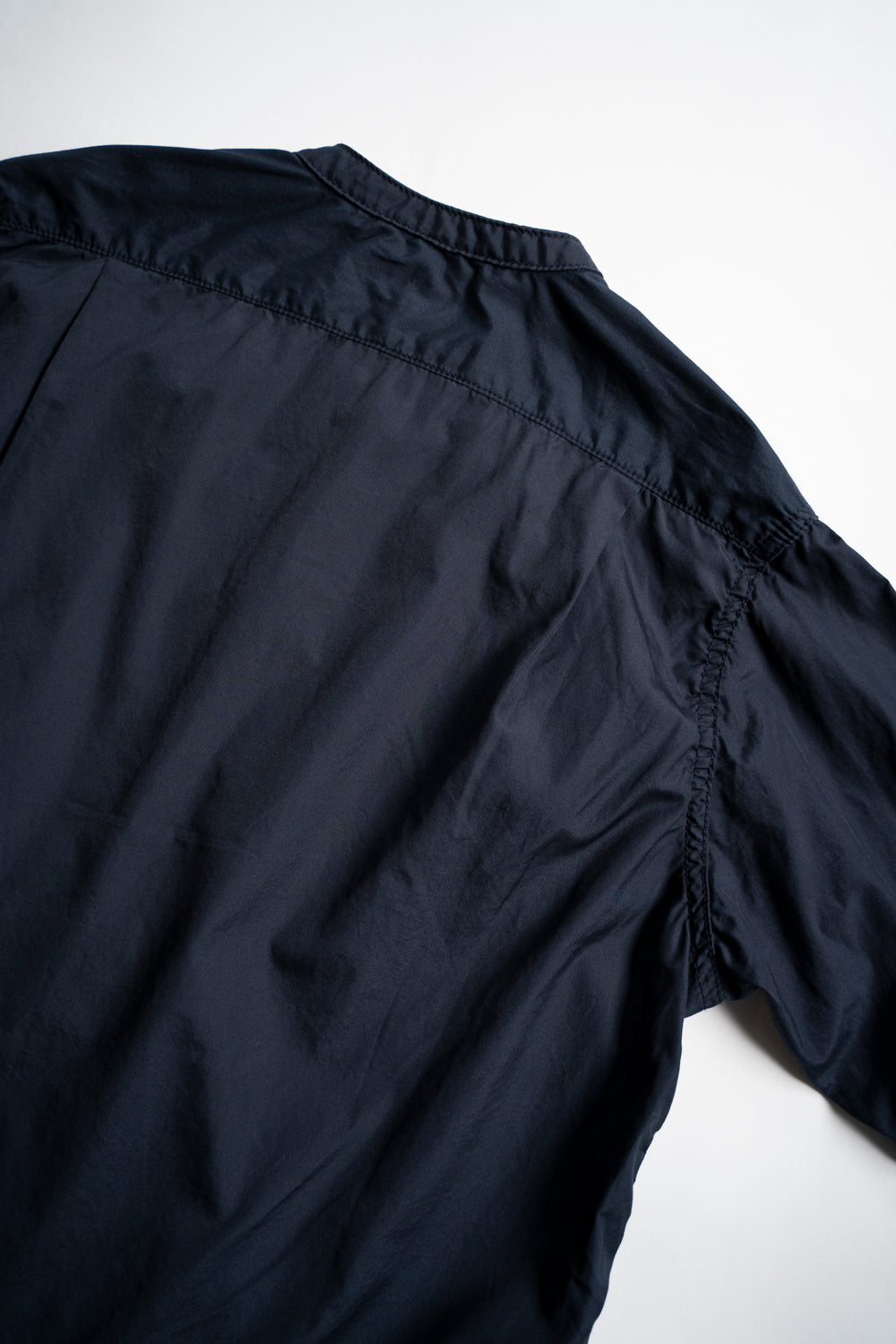 SH06 S 長丈2本針スタンドカラーシャツ(NAVY)