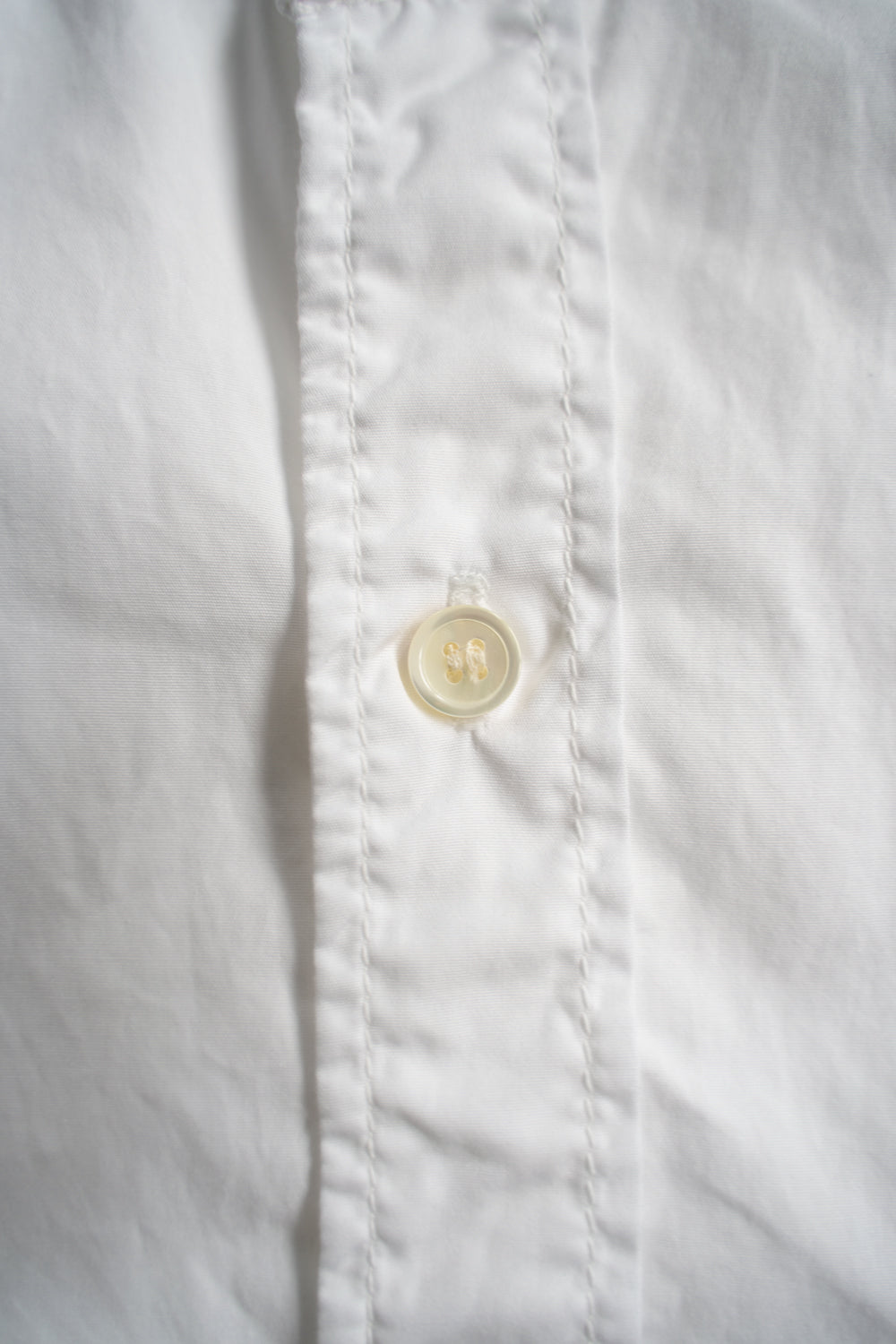 SH06 S 長丈2本針スタンドカラーシャツ(WHITE)