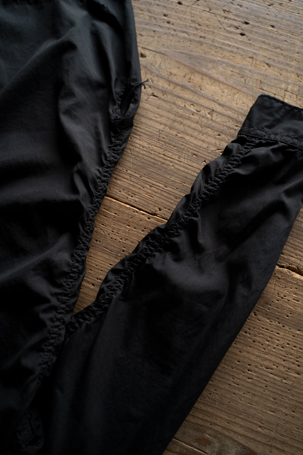 SH06 S  長丈2本針スタンドカラーシャツ(BLACK)