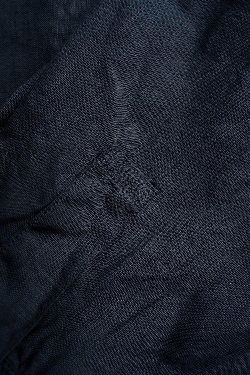 大麻シャツ 3(墨黒)