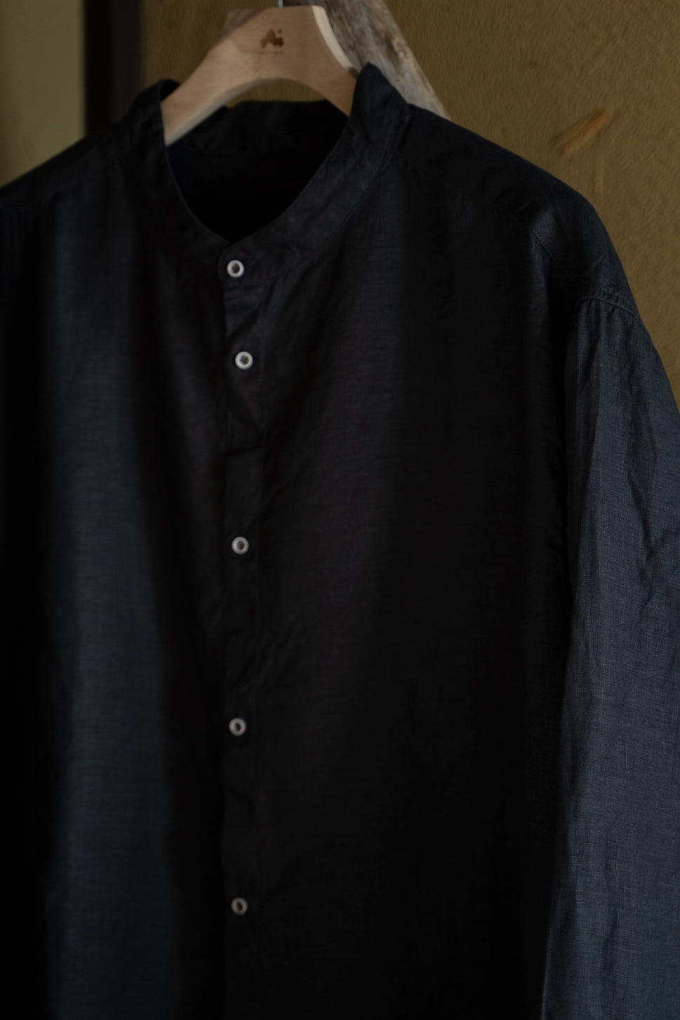 大麻シャツ 3(墨黒)