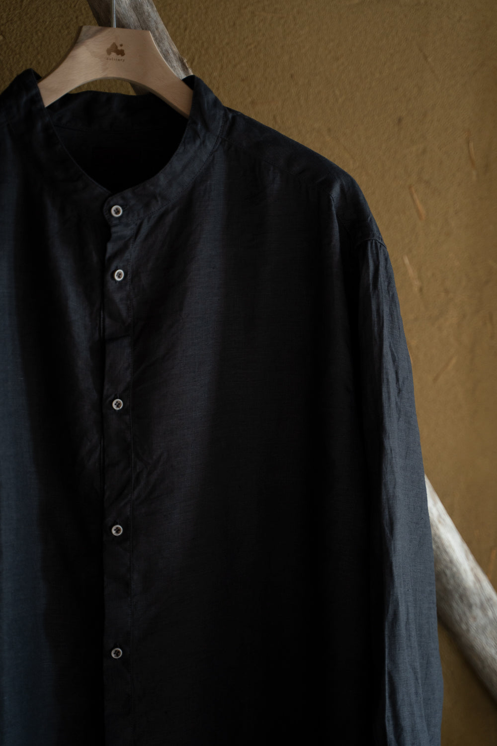 大麻シャツ 3(墨黒)