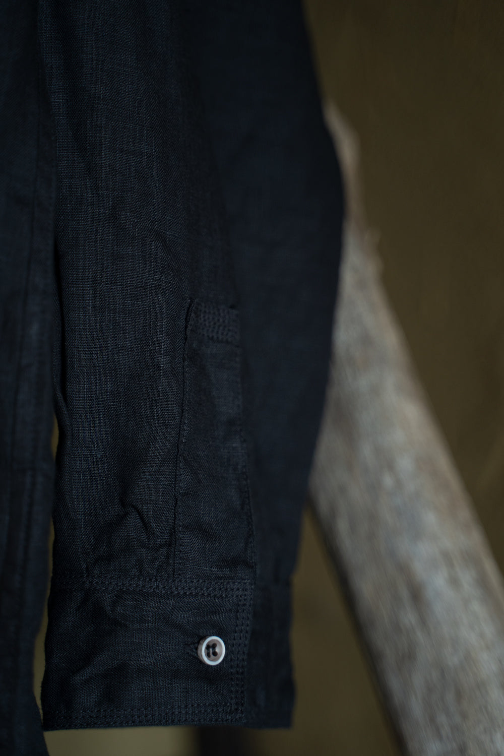 大麻シャツ 3(墨黒)