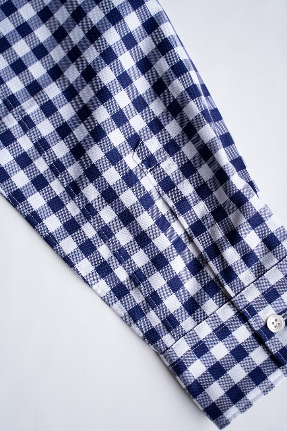 SH01B THOMAS MASON Royal Ox Gingham レギュラーカラーシャツ(NAVY)