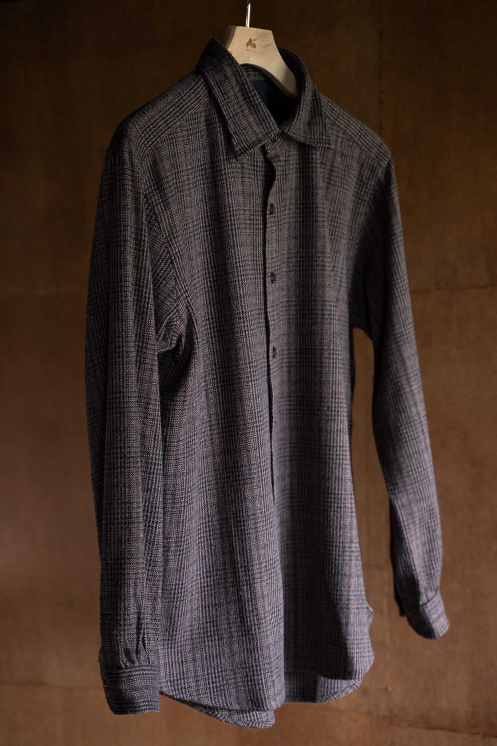 Mist Glen Windsor Wide Collar Shirt(SEPIA BROWN)