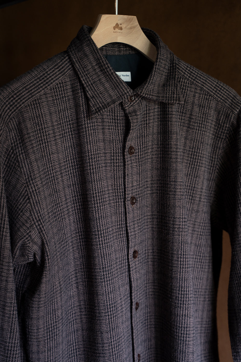 Mist Glen Windsor Wide Collar Shirt(SEPIA BROWN)