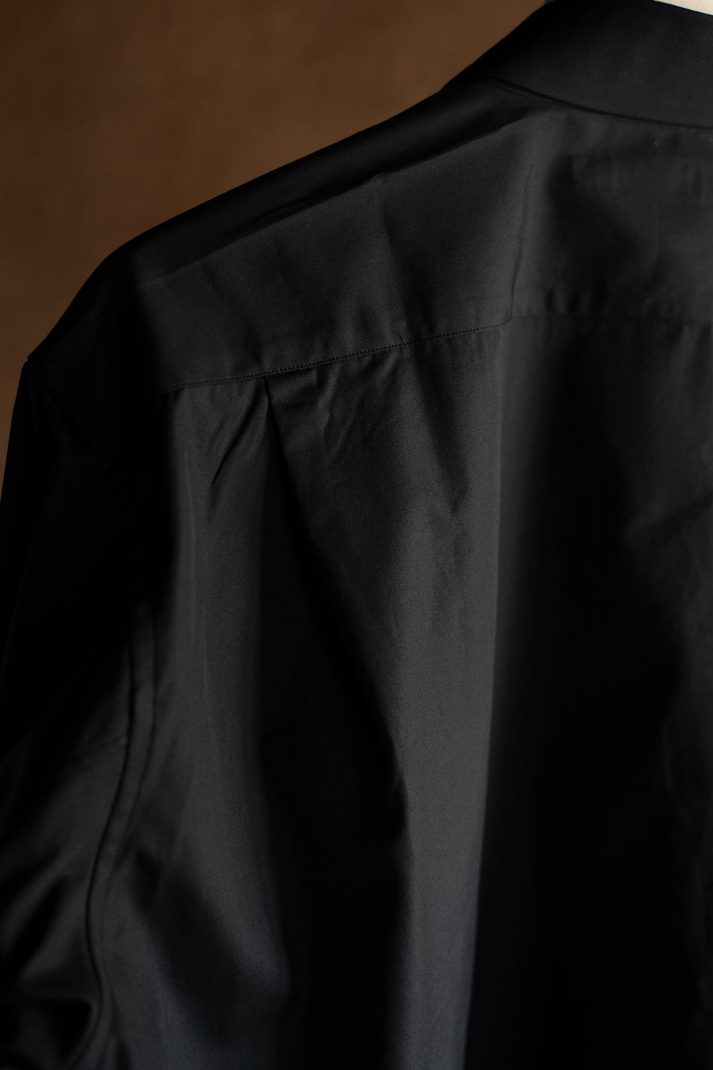 SH04B ブロードボックスNEWワイドカラーシャツ(BLACK)