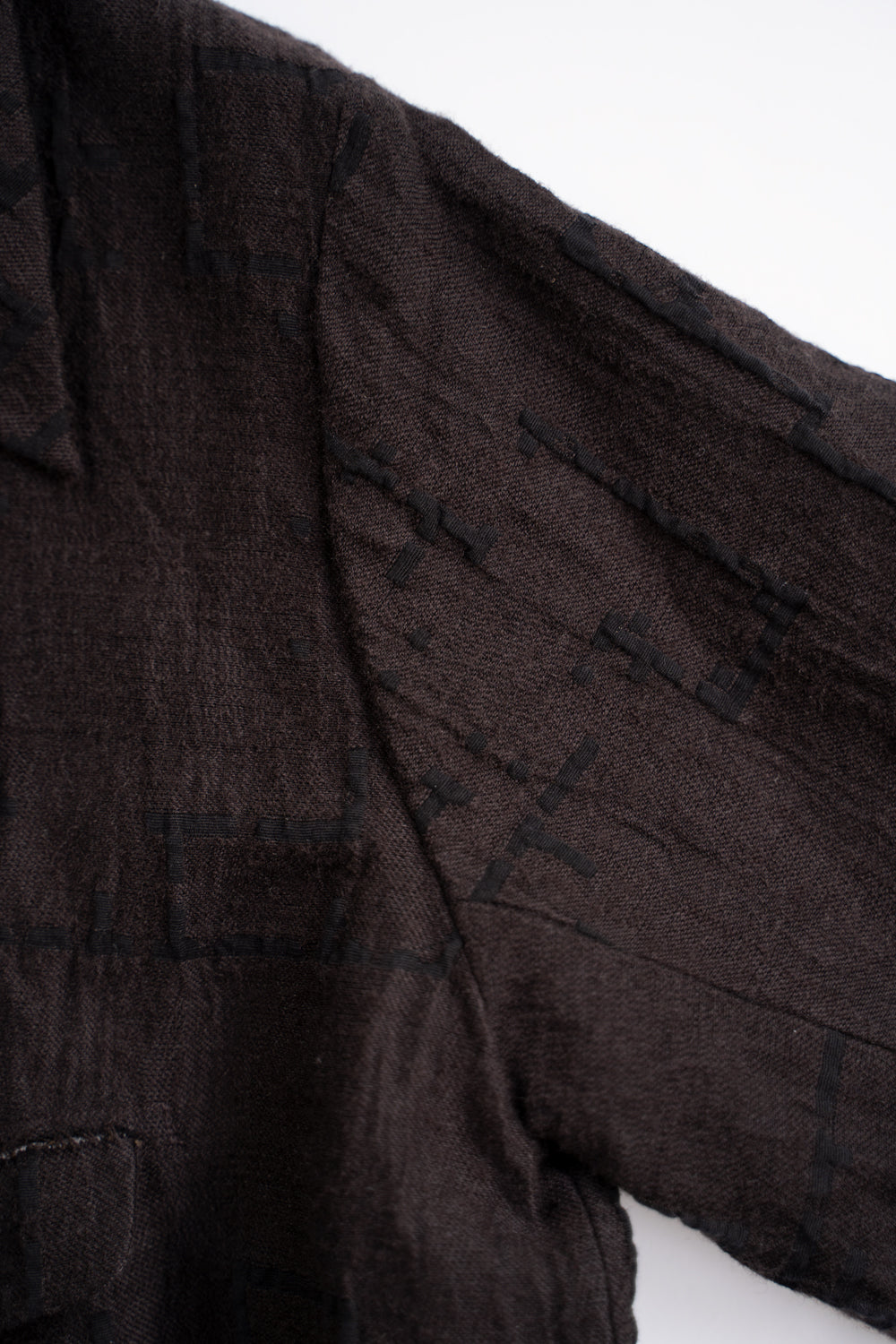 【ラスト1点】Site Plan Jaquard Long Cock Jacket/サイトプランジャカードロングコックジャケット(DARK BROWN)