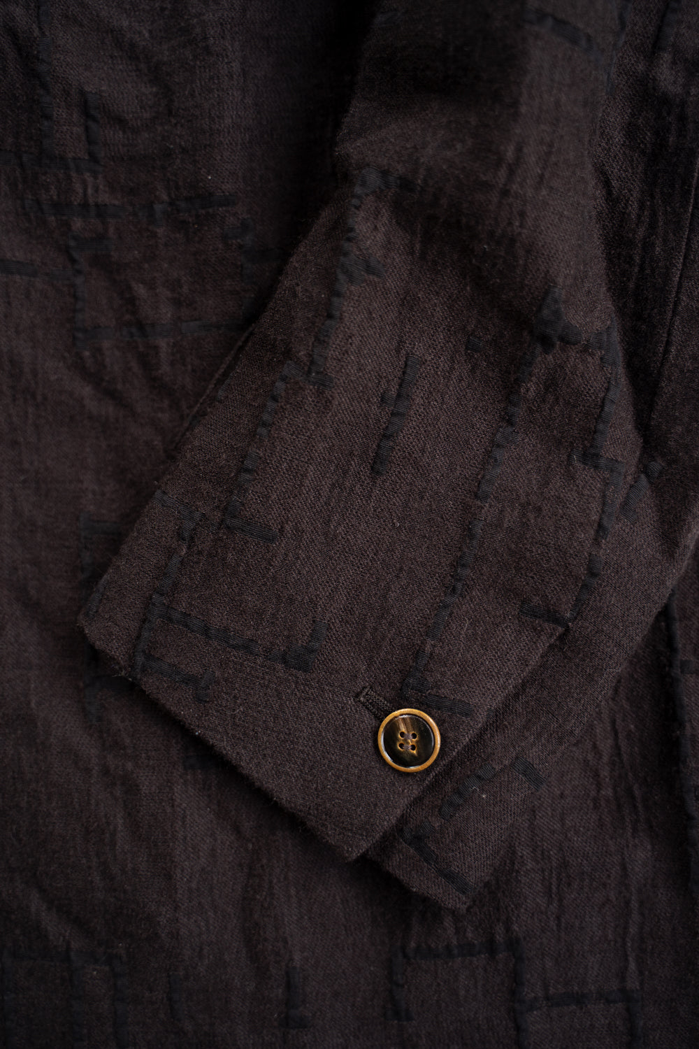 【ラスト1点】Site Plan Jaquard Long Cock Jacket/サイトプランジャカードロングコックジャケット(DARK BROWN)