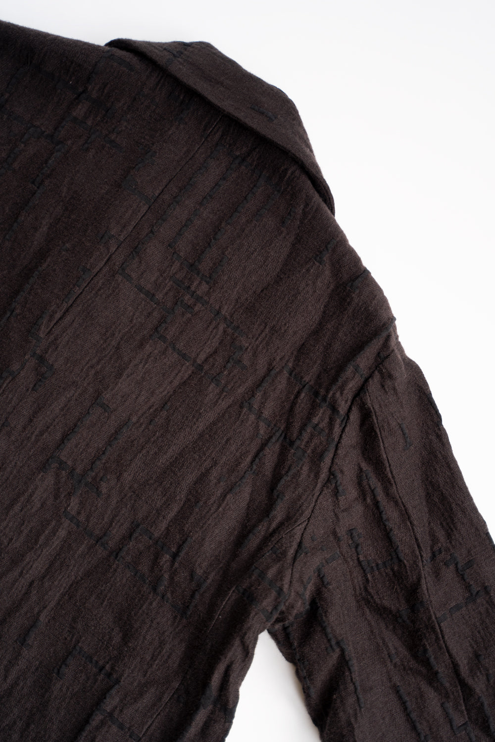 【ラスト1点】Site Plan Jaquard Long Cock Jacket/サイトプランジャカードロングコックジャケット(DARK BROWN)