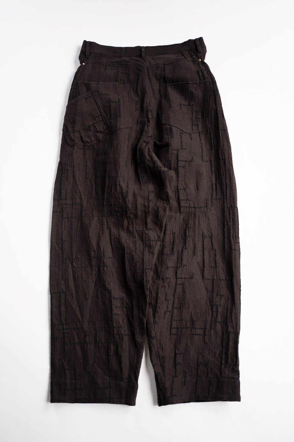Site Plan Jaquard Curved Yoke Pants/サイトプランジャカードカーブドヨークパンツ(DARK GRAY)