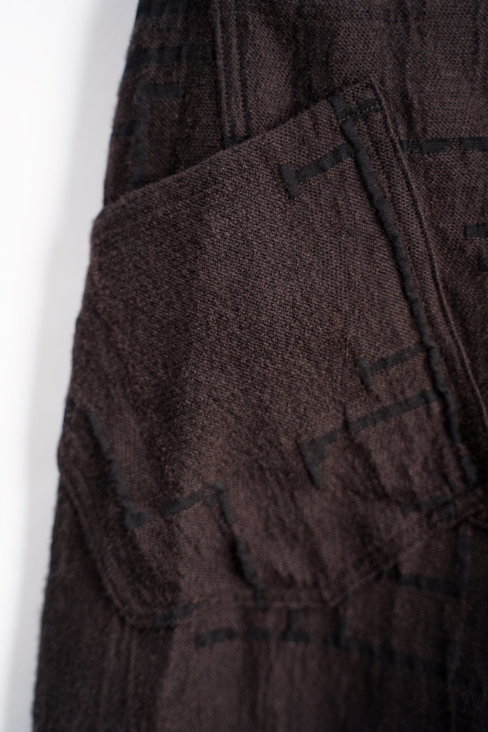 Site Plan Jaquard Curved Yoke Pants/サイトプランジャカードカーブドヨークパンツ(DARK GRAY)