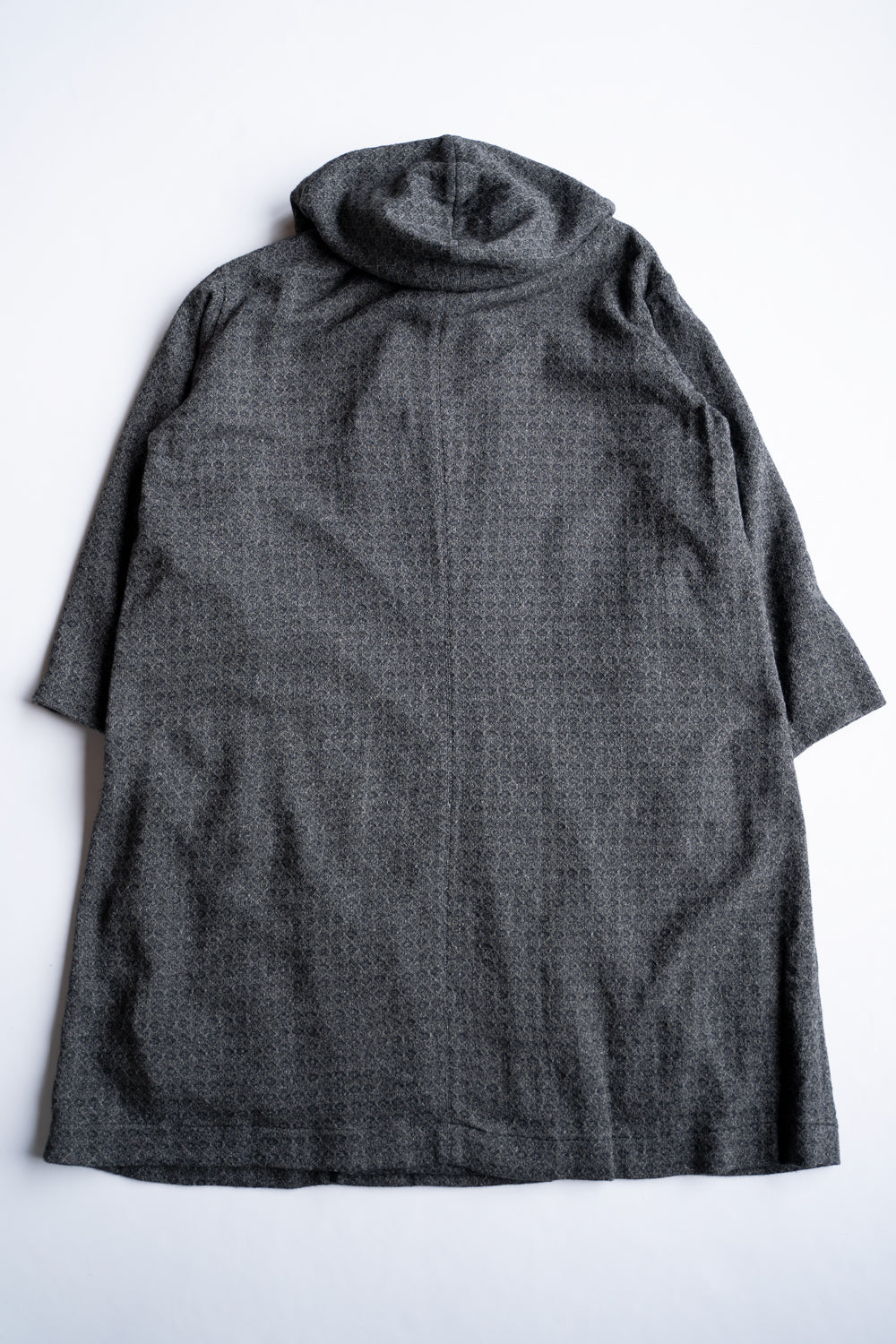【ラスト1点】Square Dobby Cloth Hooded Coat/スクエアドビークロスフーデッドコート(DARK GRAY)