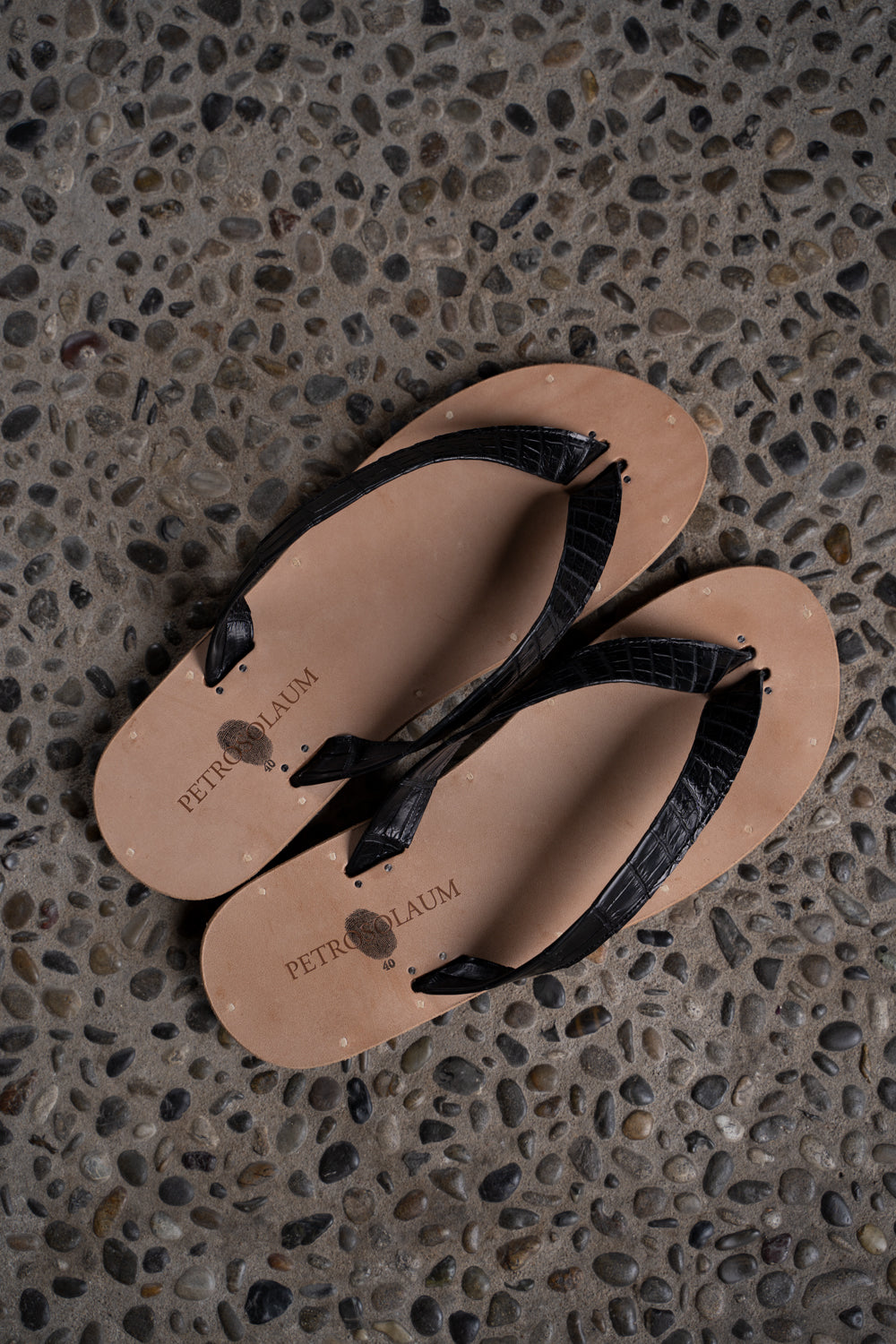 【ラスト1点】B-Sandals-Crocodile(BLACK)