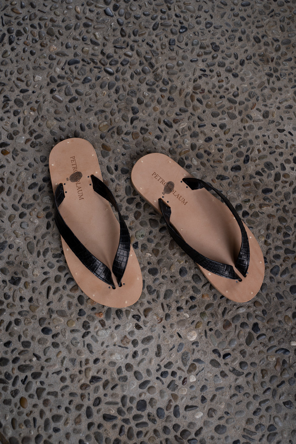 【ラスト1点】B-Sandals-Crocodile(BLACK)