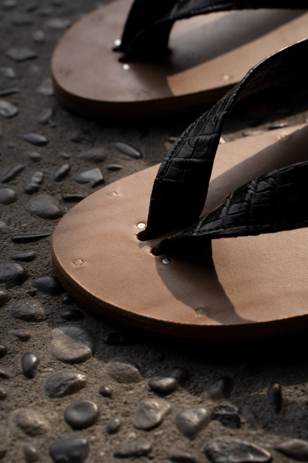 【ラスト1点】B-Sandals-Crocodile(BLACK)