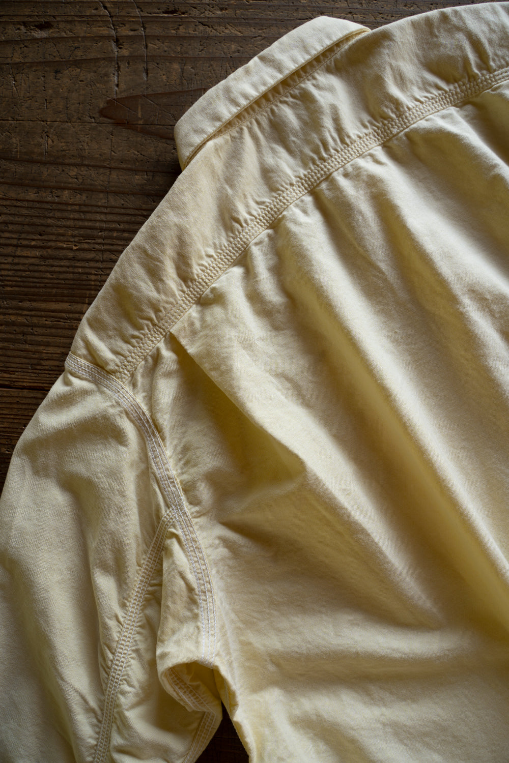 SH04B ボックスワイド3本針シャツ ox(YELLOW)