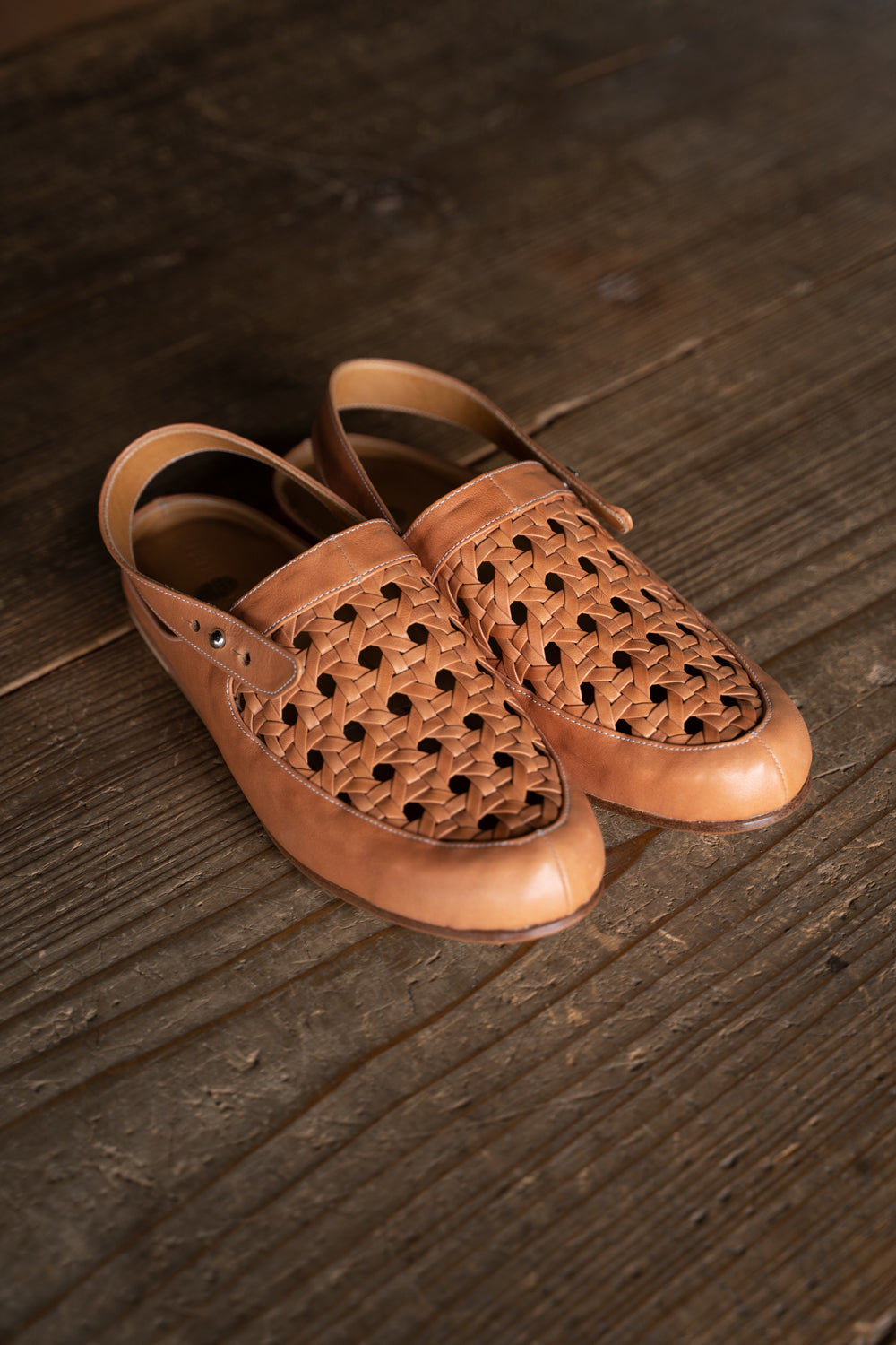 【ラスト1点】Cage Sandals(Horse Membrane-CAMEL)
