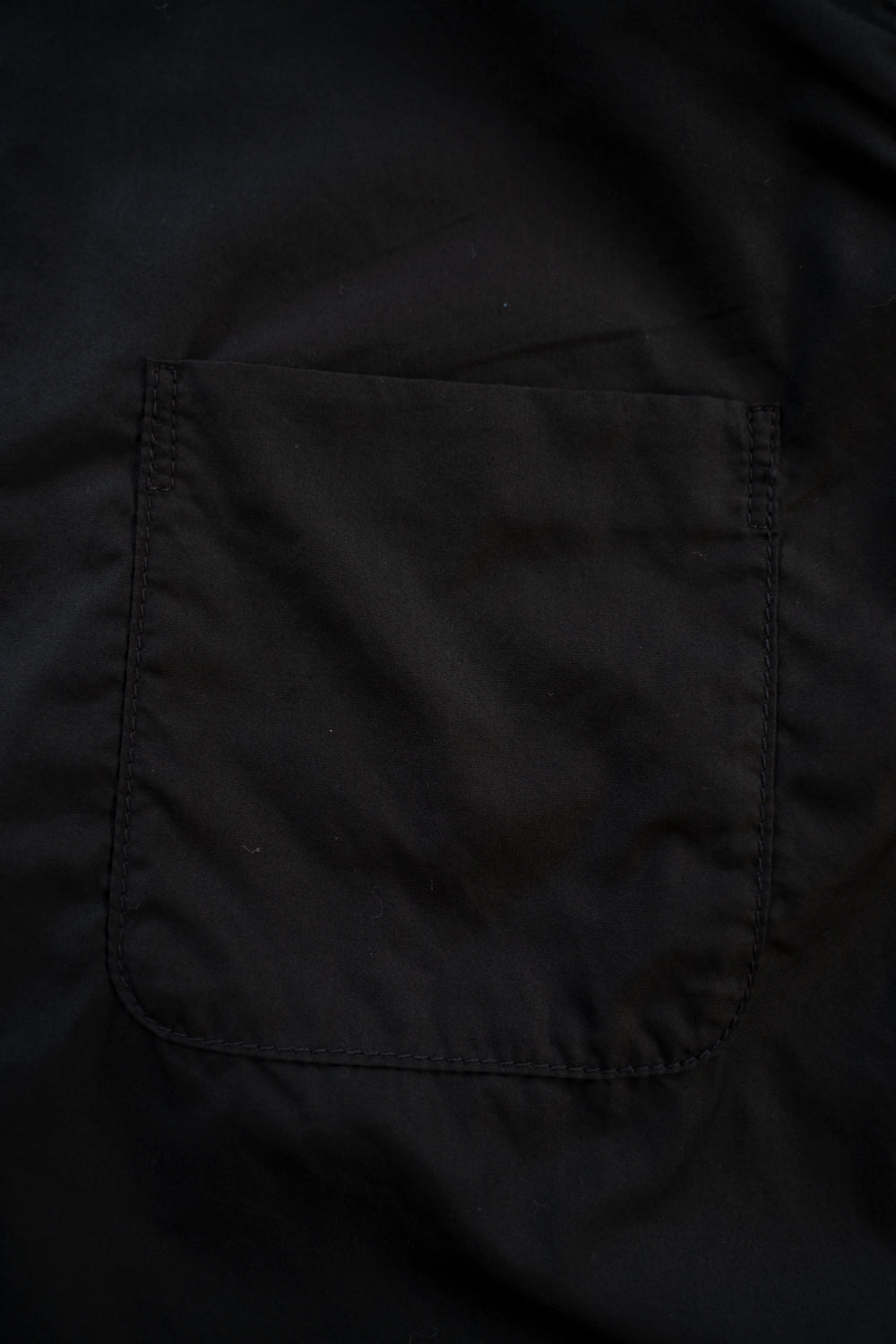 SH06B ボックススタンド2本針シャツ(BLACK)