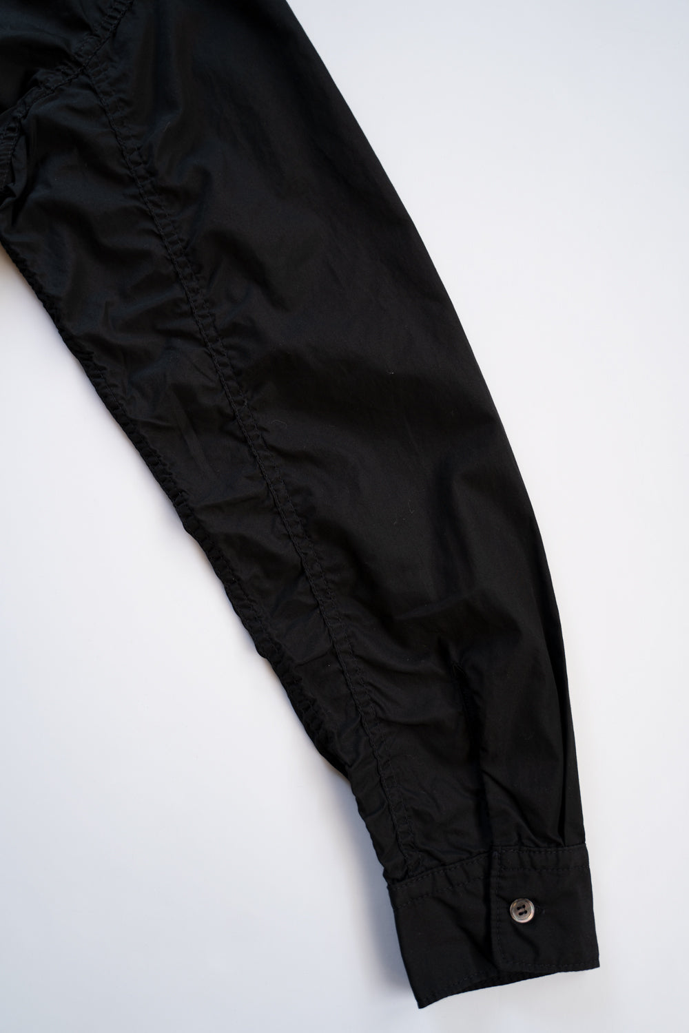SH06B ボックススタンド2本針シャツ(BLACK)