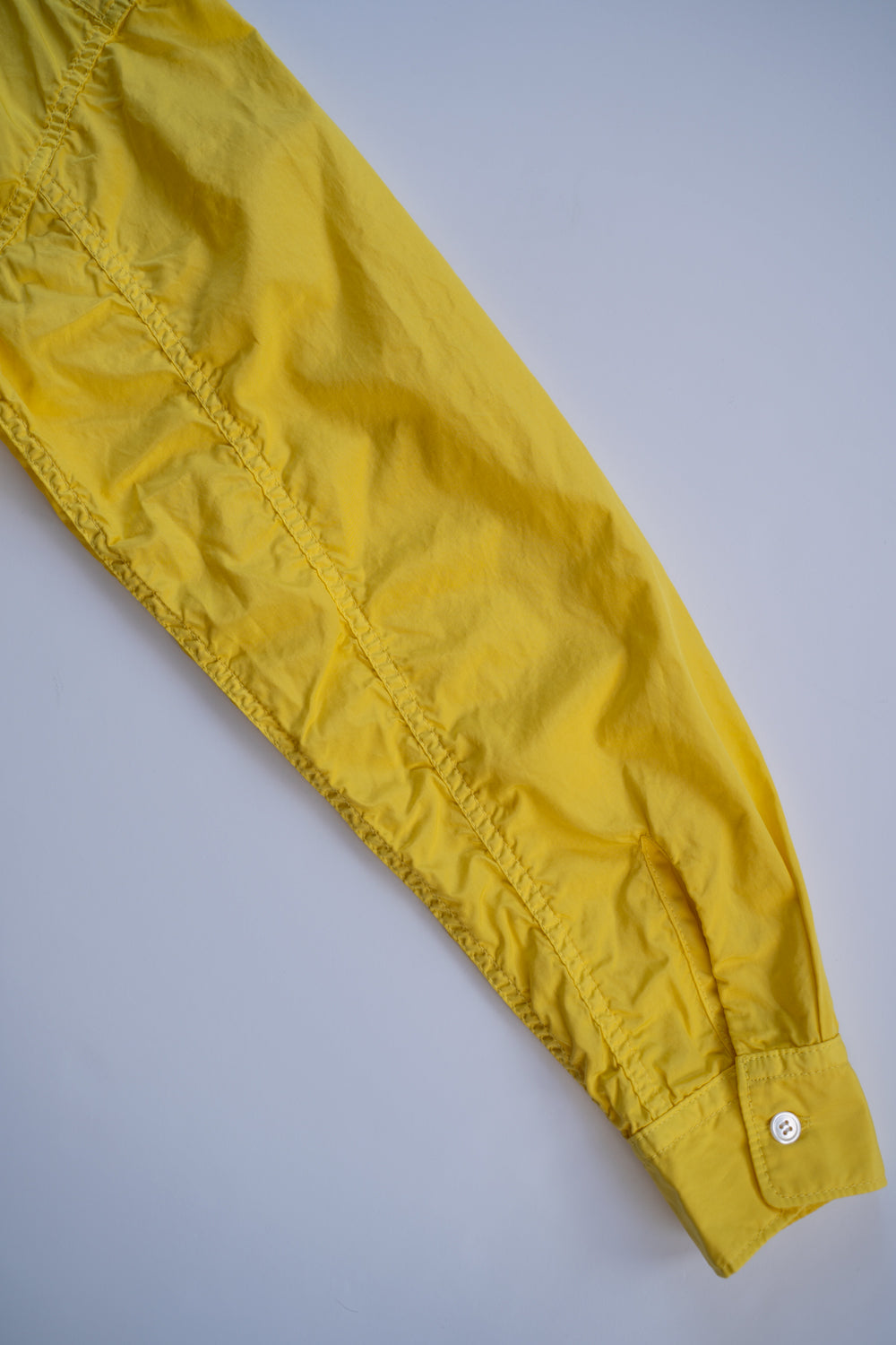 【ラスト1点】SH06B ボックススタンド2本針製品染シャツ(YELLOW)