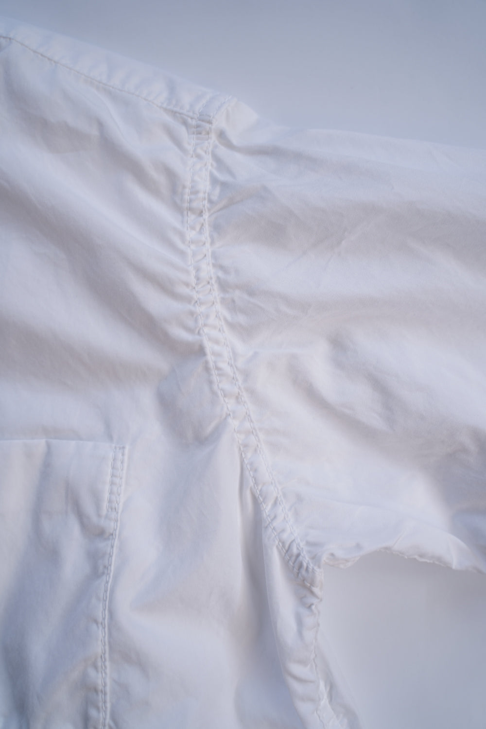 SH06B ボックススタンド2本針シャツ(WHITE)