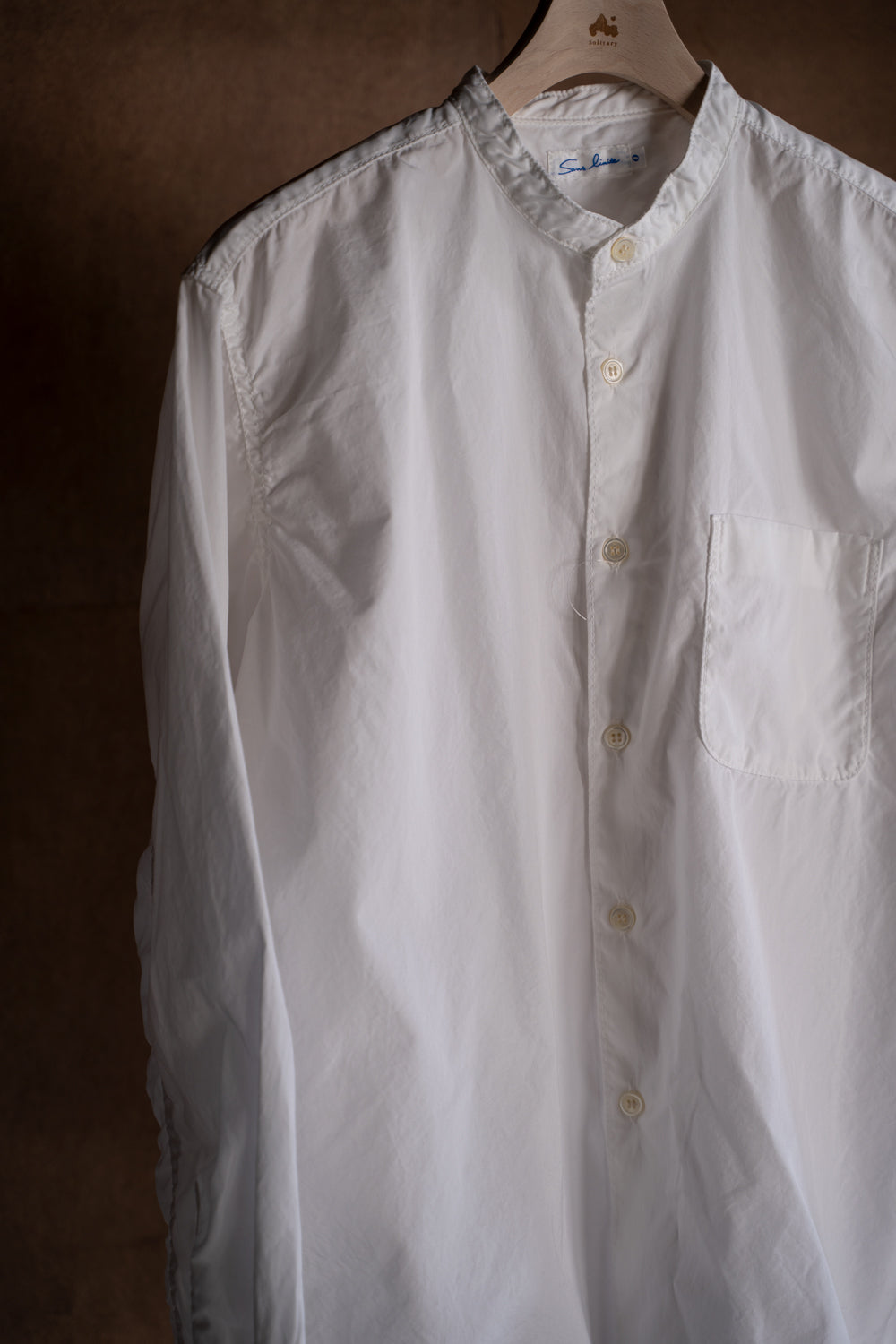 SH06B ボックススタンド2本針シャツ(WHITE)