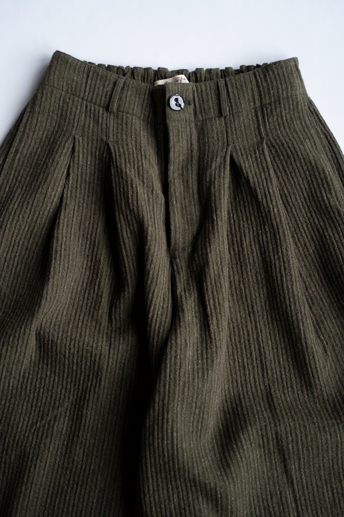 Cocoon Pants - Yak Linen Cotton Cord -(MOSS)