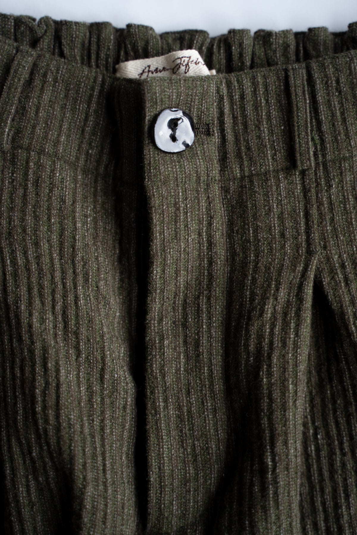 Cocoon Pants - Yak Linen Cotton Cord -(MOSS)