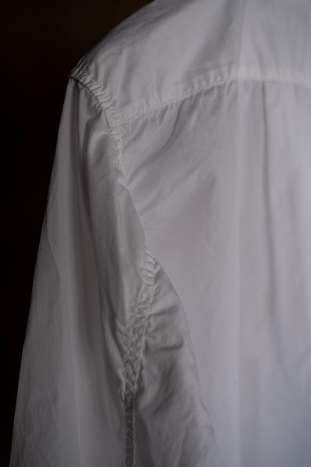 SH06B ボックススタンド2本針シャツ(WHITE)