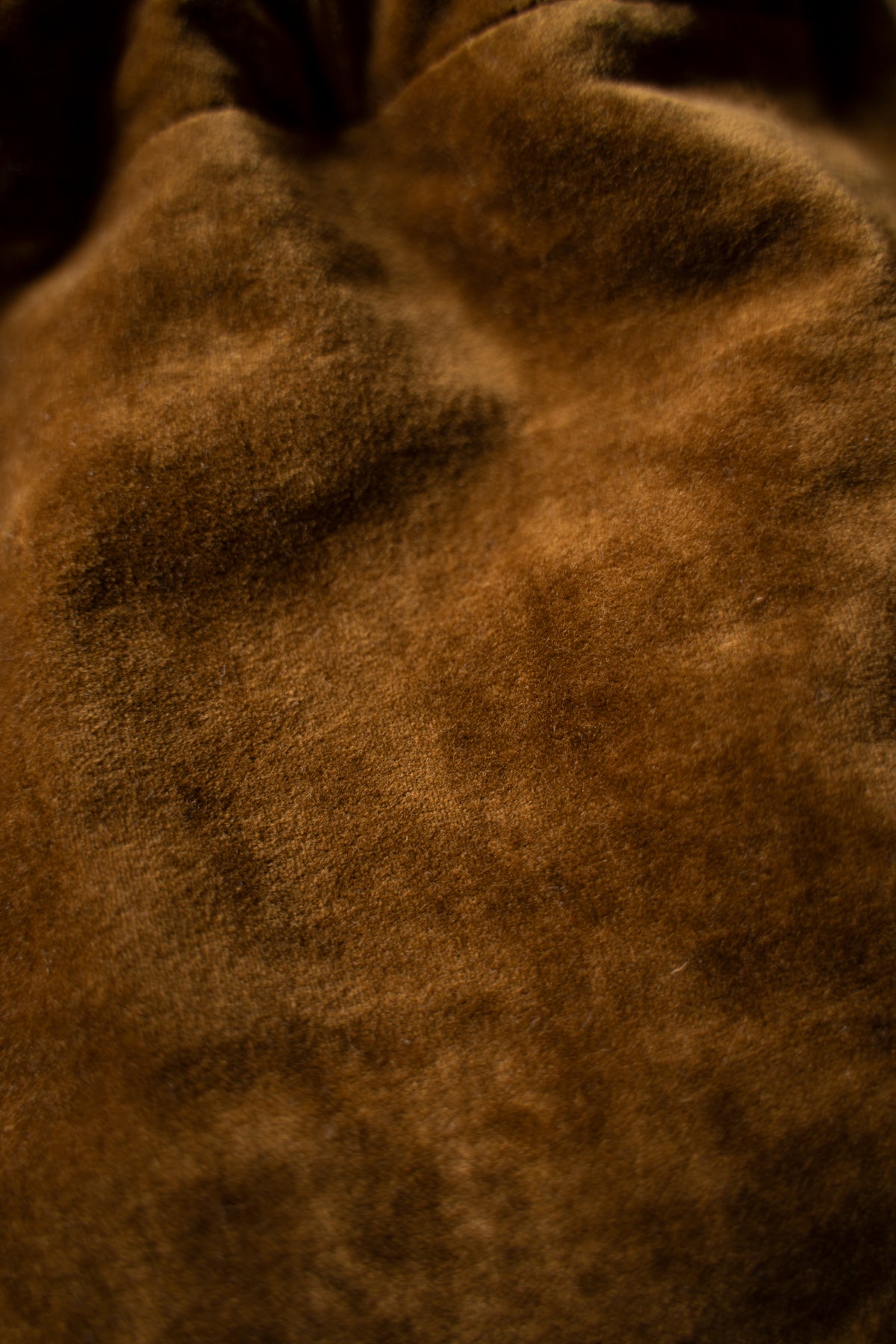 【ラスト1点】Braided Drawstring Bag S - Oiled Cotton Velvet Washi -(GOLD)