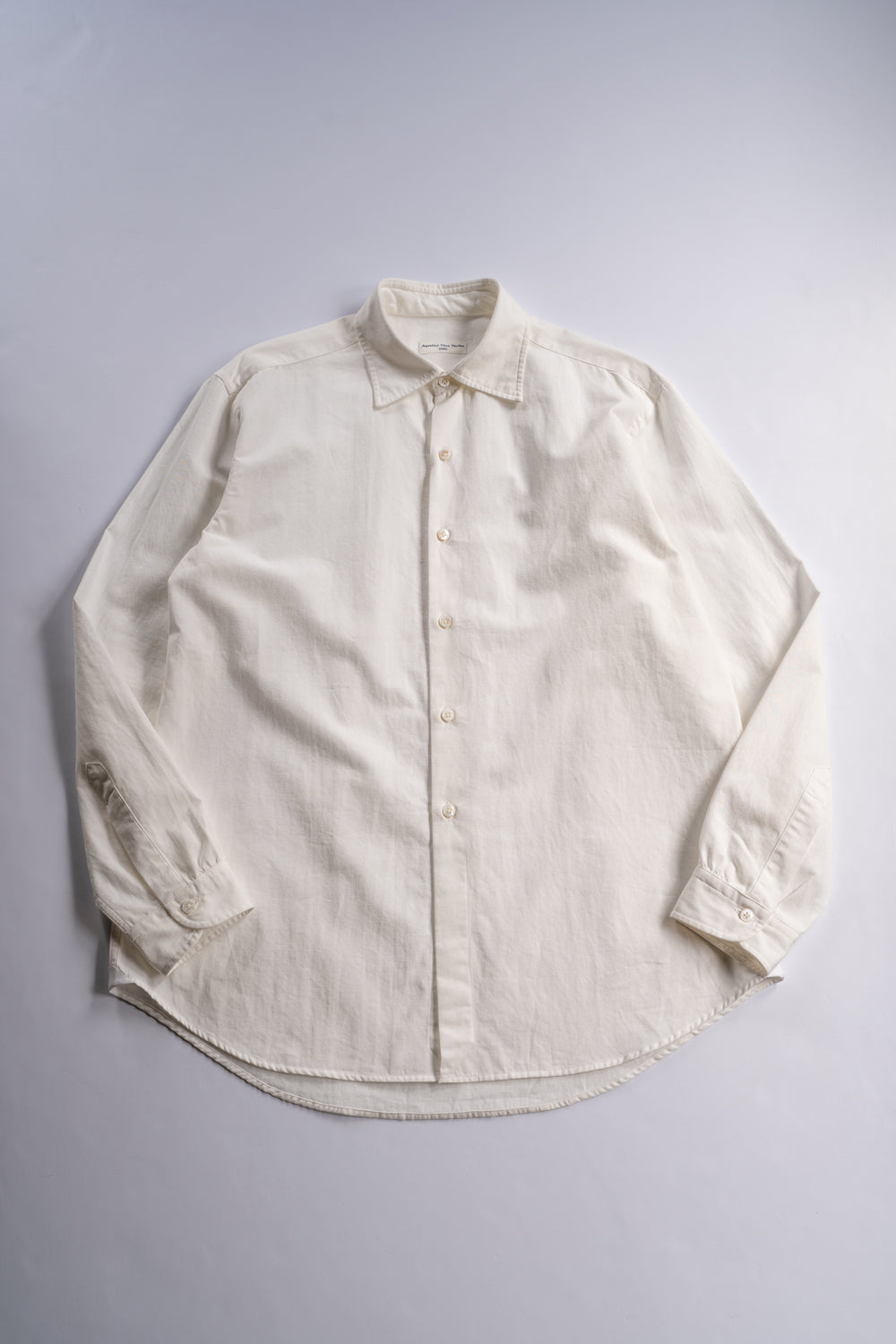 【ラスト1点】Vintage Dressed Twill Windsor Wide Collar Shirt(OYSTER WHITE)