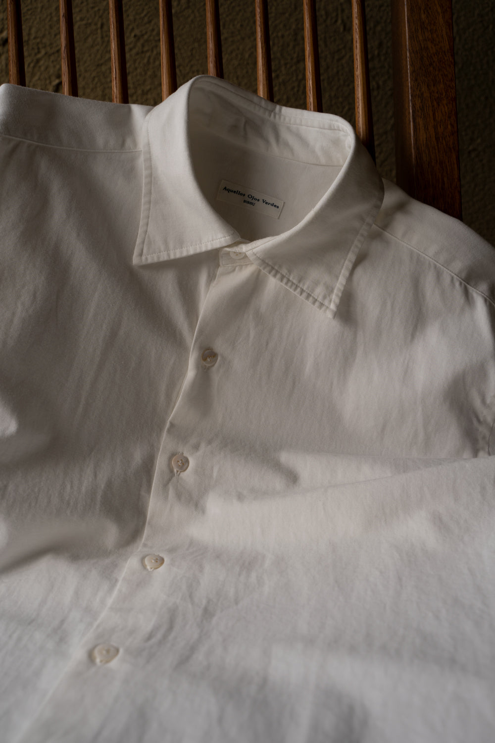 【ラスト1点】Vintage Dressed Twill Windsor Wide Collar Shirt(OYSTER WHITE)