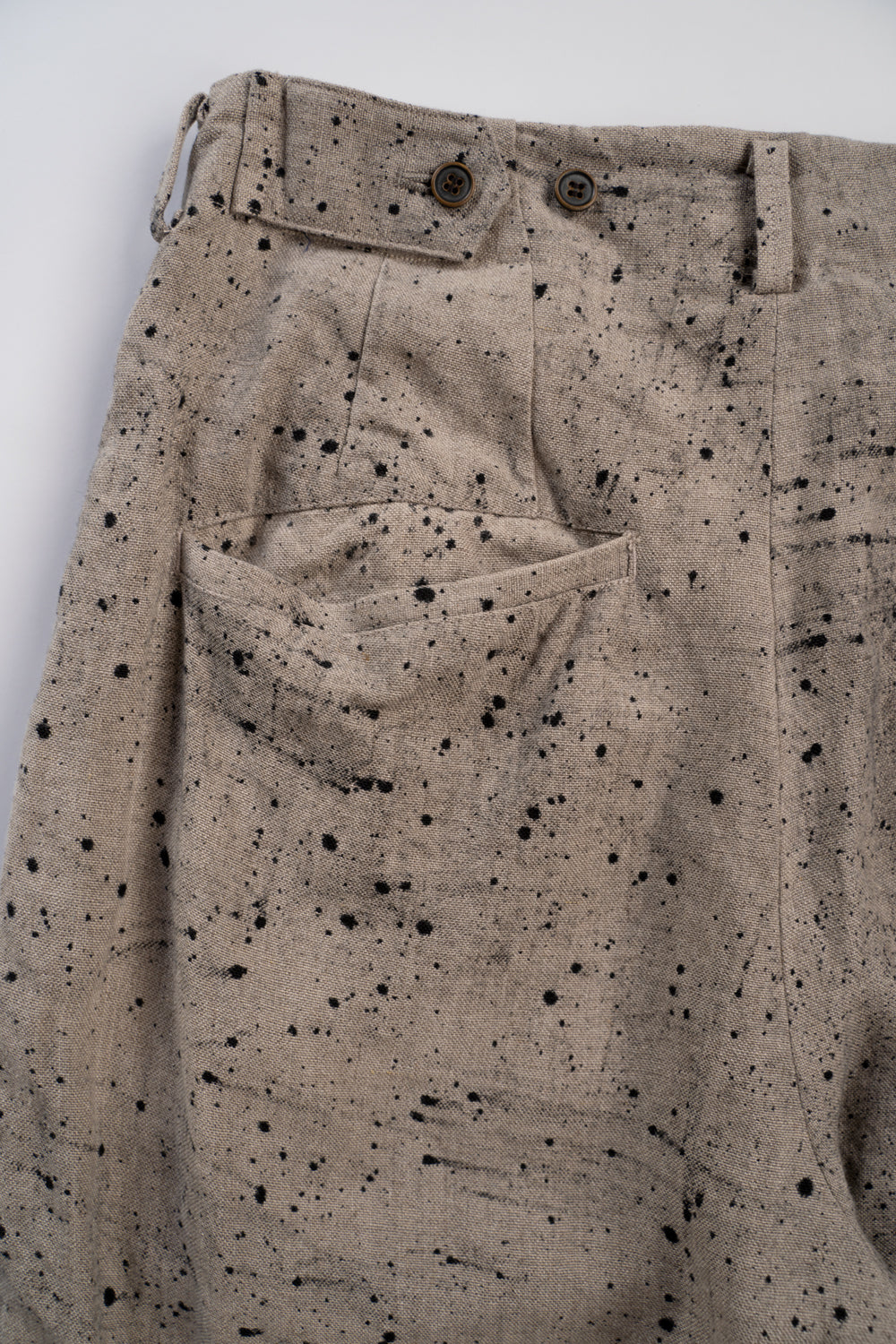 【ラスト1点】Airbrushed Dyed Fabrics Hook Pants/エアーブラッシュドダイドファブリックスホックパンツ(ECRU)