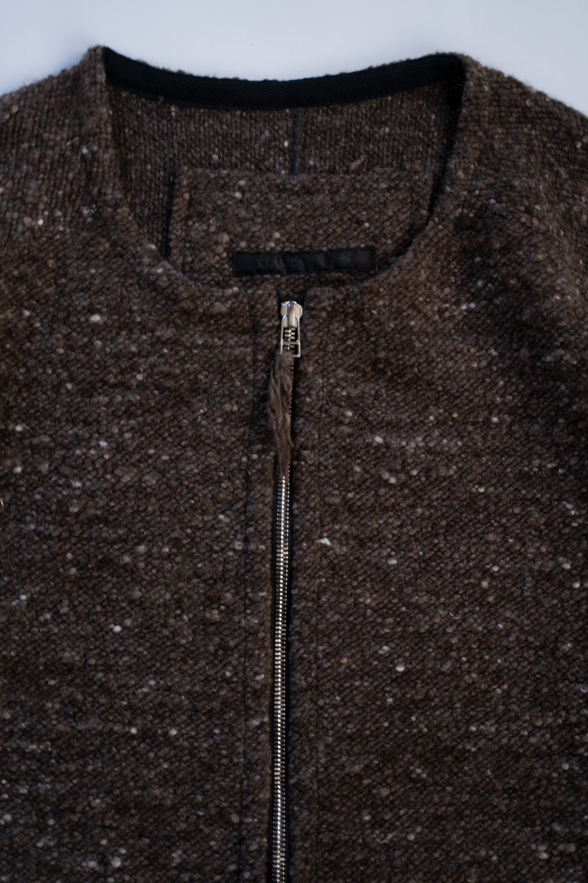 【ラスト1点】Anatomical Cut Zip Cardigan "DRIVE"(TAUPE)