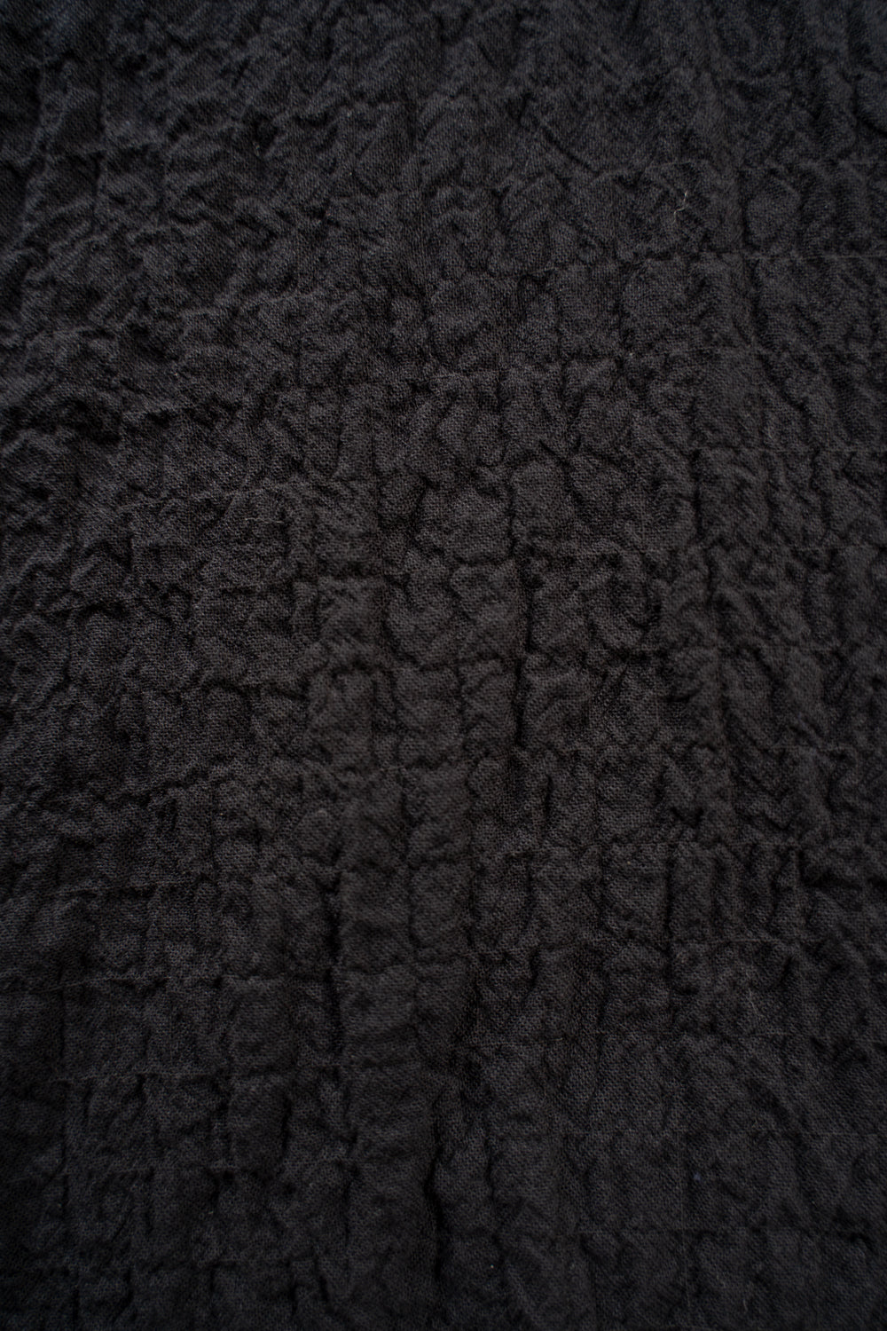 【ラスト1点】Shirring Lawn Bib Front Shirt/シャーリングローンビブフロントシャツ(BLACK)