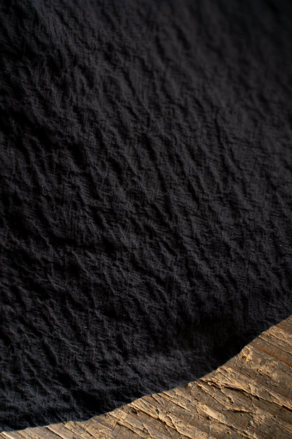 【ラスト1点】Shirring Lawn Bib Front Shirt/シャーリングローンビブフロントシャツ(BLACK)