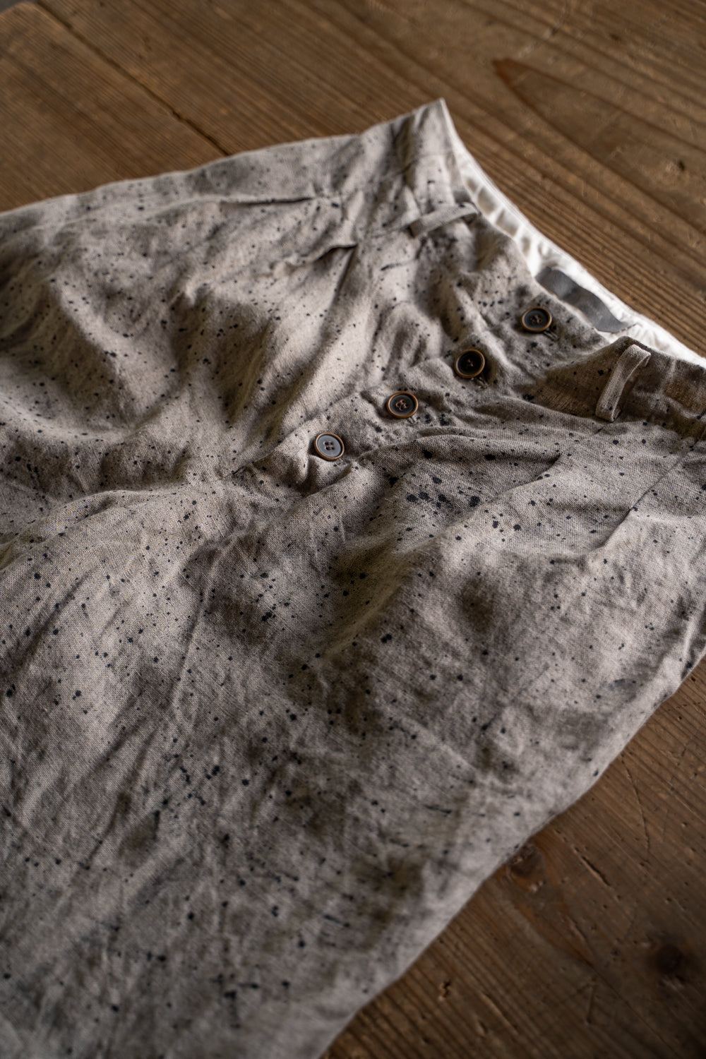 【ラスト1点】Airbrushed Dyed Fabrics Hook Pants/エアーブラッシュドダイドファブリックスホックパンツ(ECRU)