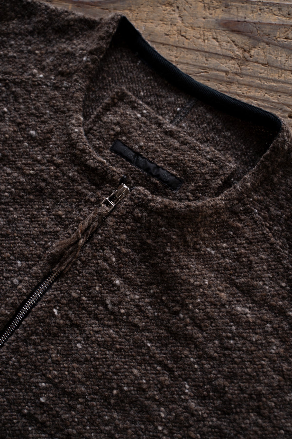【ラスト1点】Anatomical Cut Zip Cardigan "DRIVE"(TAUPE)