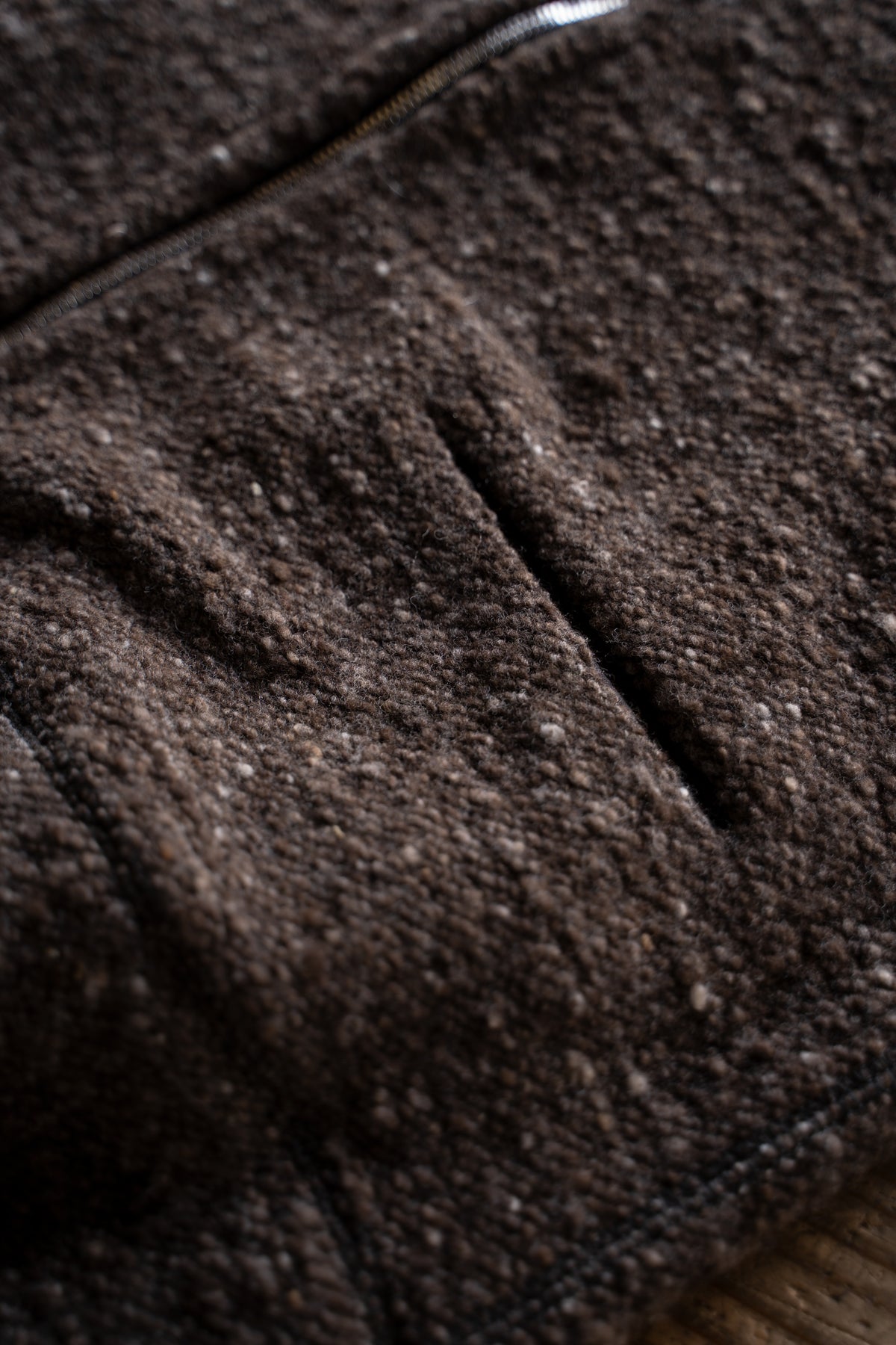 【ラスト1点】Anatomical Cut Zip Cardigan "DRIVE"(TAUPE)