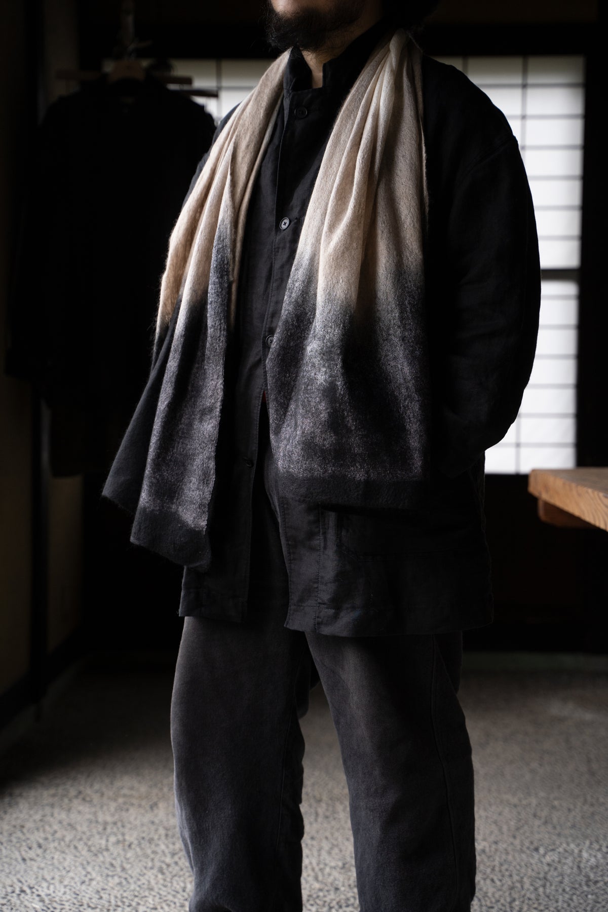 【ラスト1点】Cashmere Silk Stole "ROSSINI" (AS SAMPLE)