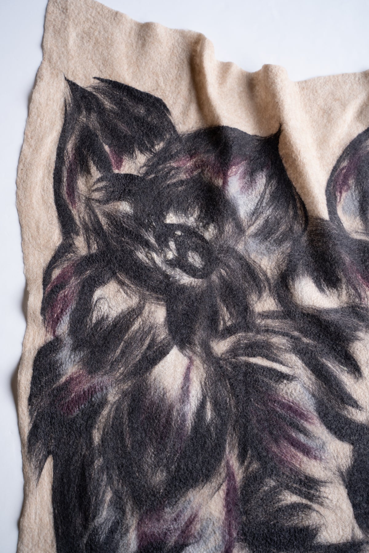 【ラスト1点】Merino Wool Blanket "ROSE" (BEIGE-GREY)