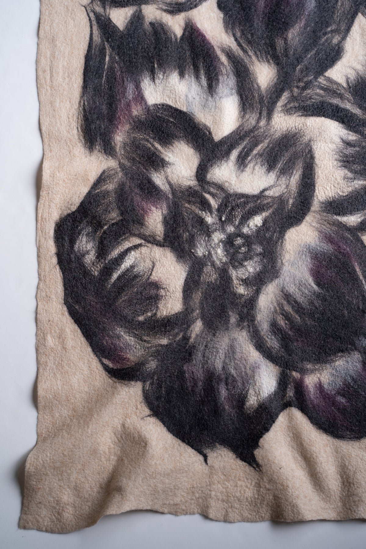 【ラスト1点】Merino Wool Blanket "ROSE" (BEIGE-GREY)