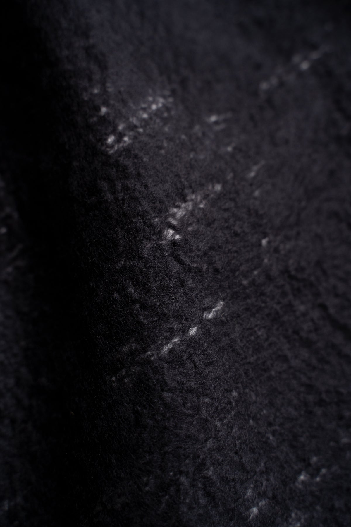【ラスト1点】Wool Silk Stole "Painting 300" (BLACK/WHITE)