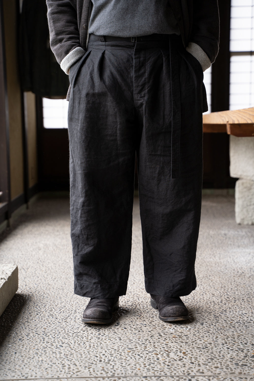 Wide & Tapered Mil Pants "FIFTY-TWO"(BLACK)